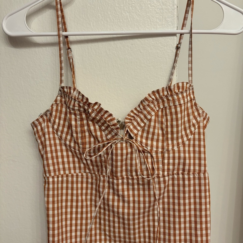 Urban Outfitters Kitty Bustier Gingham Dress